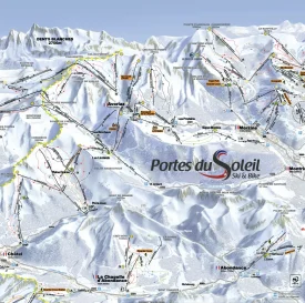 Plan des pistes domaine Portes du Soleil