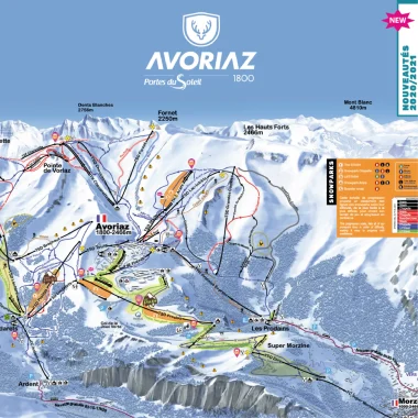 Plan des pistes de ski domaine Avoriaz