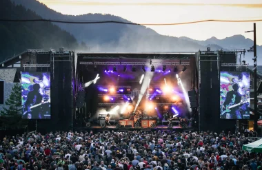 Status Quo en concert lors des Morzine-Avoriaz Harley Days