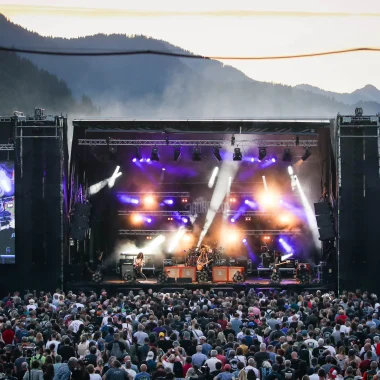 Status Quo en concert lors des Morzine-Avoriaz Harley Days